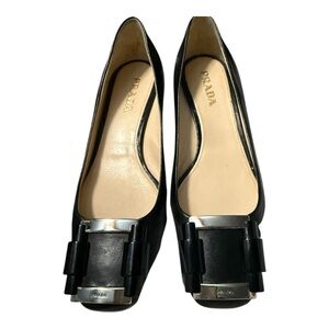 Prada Black Heels with Sleek Design